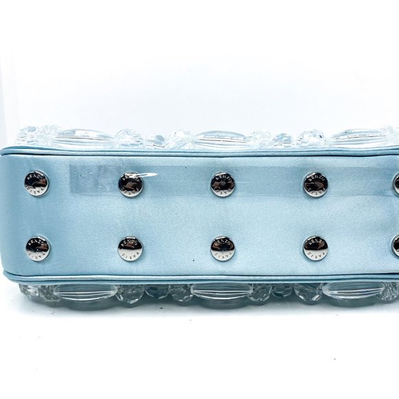 Kenzo Glacier Top Handle Silvertone Logo Bag - Picture 5 of 10